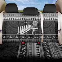 New Zealand Christmas Rugby Personalised Back Car Seat Cover Meri Kirihimete All Black Maori LT14 One Size Black - Polynesian Pride