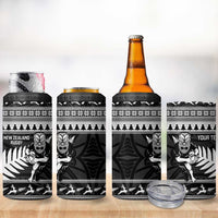 New Zealand Christmas Rugby Personalised 4 in 1 Can Cooler Tumbler Meri Kirihimete All Black Maori LT14 - Polynesian Pride