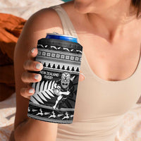 New Zealand Christmas Rugby Personalised 4 in 1 Can Cooler Tumbler Meri Kirihimete All Black Maori LT14 - Polynesian Pride
