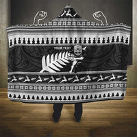 New Zealand Christmas Rugby Personalised Hooded Blanket Meri Kirihimete All Black Maori LT14 - Polynesian Pride