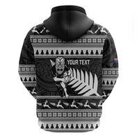 New Zealand Christmas Rugby Personalised Hoodie Meri Kirihimete All Black Maori LT14 - Polynesian Pride