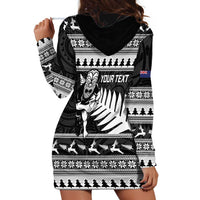 New Zealand Christmas Rugby Personalised Hoodie Dress Meri Kirihimete All Black Maori LT14 - Polynesian Pride