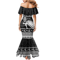 New Zealand Christmas Rugby Personalised Mermaid Dress Meri Kirihimete All Black Maori LT14 - Polynesian Pride