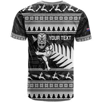 New Zealand Christmas Rugby Personalised T Shirt Meri Kirihimete All Black Maori LT14 - Polynesian Pride