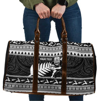 New Zealand Christmas Rugby Personalised Travel Bag Meri Kirihimete All Black Maori LT14 Black - Polynesian Pride