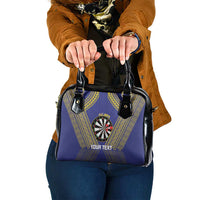 Personalised Niue Darts Shoulder Handbag Dart Board Hiapo Pattern - Polynesian Pride