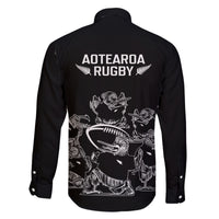 New Zealand Silver Fern Rugby Family Matching Tank Maxi Dress and Hawaiian Shirt Haka Aotearoa Kiwi Dance LT14 - Polynesian Pride