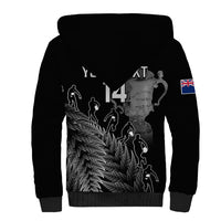 Custom New Zealand Silver Fern Rugby Sherpa Hoodie All Black Go Champions 2023 With Trophy Proud LT14 - Polynesian Pride
