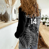 Custom New Zealand Silver Fern Rugby Women Casual Shirt All Black Go Champions 2023 With Trophy Proud LT14 - Polynesian Pride