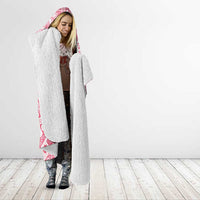 Pink Bula Fiji Hooded Blanket Unique Masi Tapa Pattern
