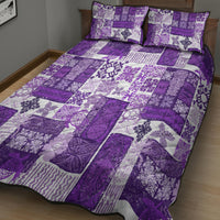 Hawaiian Quilt Quilt Bed Set Tiki Tropical Retro Purple Version LT14 - Polynesian Pride