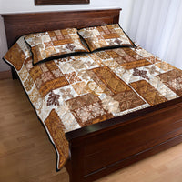 Hawaiian Quilt Quilt Bed Set Tiki Tropical Retro Brown Version LT14 - Polynesian Pride