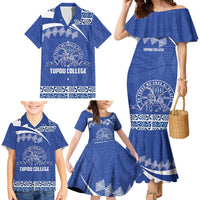 Personalised Tonga Tupou College Toloa Family Matching Mermaid Dress and Hawaiian Shirt 160 Years Anniversary Tongan Ngatu Pattern LT14 - Polynesian Pride