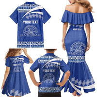 Personalised Tonga Tupou College Toloa Family Matching Mermaid Dress and Hawaiian Shirt 160 Years Anniversary Tongan Ngatu Pattern LT14 - Polynesian Pride