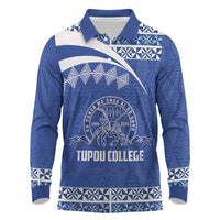 Personalised Tonga Tupou College Toloa Long Sleeve Polo Shirt 160 Years Anniversary Tongan Ngatu Pattern