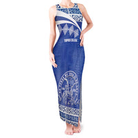 Personalised Tonga Tupou College Toloa Tank Maxi Dress 160 Years Anniversary Tongan Ngatu Pattern