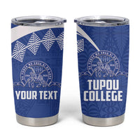 Personalised Tonga Tupou College Toloa Tumbler Cup 160 Years Anniversary Tongan Ngatu Pattern