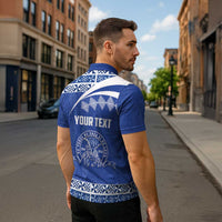 Personalised Tonga Tupou College Toloa Zipper Polo Shirt 160 Years Anniversary Tongan Ngatu Pattern