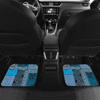 Blue Aotearoa Kowhaiwhai Pattern Car Mats NZ Maori Quilt Style