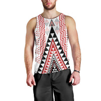 Aotearoa Taniko Men Tank Top Niho Taniwha Purapura Whetu Mix Poutama