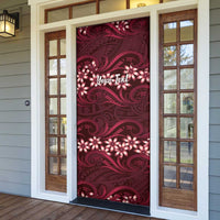 Personalised Cook Islands Mangaia Door Cover Tiare Maori Polynesian Waves Tattoo