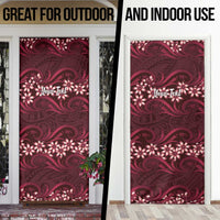 Personalised Cook Islands Mangaia Door Cover Tiare Maori Polynesian Waves Tattoo