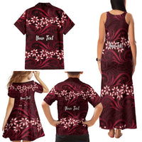 Personalised Cook Islands Mangaia Family Matching Tank Maxi Dress and Hawaiian Shirt Tiare Maori Polynesian Waves Tattoo LT14 - Polynesian Pride