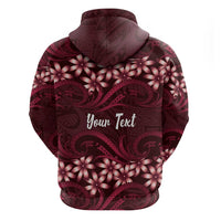 Personalised Cook Islands Mangaia Hoodie Tiare Maori Polynesian Waves Tattoo
