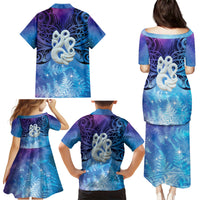 New Zealand Matariki Family Matching Puletasi and Hawaiian Shirt Aotearoa Maori New Year Manaia Galaxy Vibes LT14 - Polynesian Pride