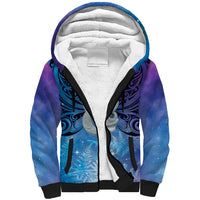 New Zealand Matariki Sherpa Hoodie Aotearoa Maori New Year Manaia Galaxy Vibes LT14 Unisex Blue - Polynesian Pride