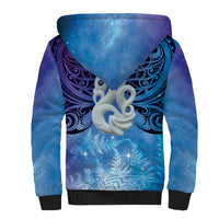 New Zealand Matariki Sherpa Hoodie Aotearoa Maori New Year Manaia Galaxy Vibes LT14 - Polynesian Pride