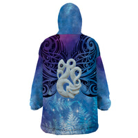New Zealand Matariki Wearable Blanket Hoodie Aotearoa Maori New Year Manaia Galaxy Vibes LT14 - Polynesian Pride