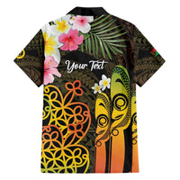 Personalised Vanuatu Independence Day Family Matching Tank Maxi Dress and Hawaiian Shirt Carving Drum Sand Drawing Turtle