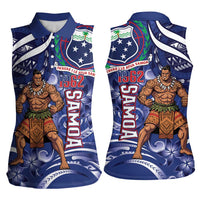 Samoa Independence Day Women Sleeveless Polo Shirt 1962 Proud Samoan Warrior