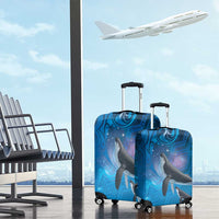 Paikea New Zealand Matariki Luggage Cover Humpback Whale Taniko Motifs Ocean Vibes LT14 - Polynesian Pride