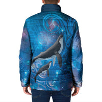 Paikea New Zealand Matariki Padded Jacket Humpback Whale Taniko Motifs Ocean Vibes