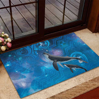 Paikea New Zealand Matariki Rubber Doormat Humpback Whale Taniko Motifs Ocean Vibes