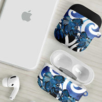 Piwakawaka New Zealand Matariki AirPods Case Maori New Year Silver Fern Blue Galaxy