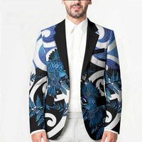Piwakawaka New Zealand Matariki Blazer Maori New Year Silver Fern Blue Galaxy