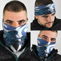 Piwakawaka New Zealand Matariki Neck Gaiter Maori New Year Silver Fern Blue Galaxy LT14 - Polynesian Pride