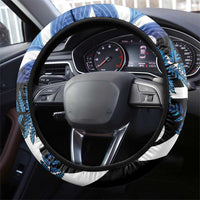 Piwakawaka New Zealand Matariki Steering Wheel Cover Maori New Year Silver Fern Blue Galaxy LT14 - Polynesian Pride