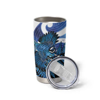 Piwakawaka New Zealand Matariki Tumbler Cup Maori New Year Silver Fern Blue Galaxy LT14 - Polynesian Pride