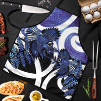 Piwakawaka New Zealand Matariki Apron Maori New Year Silver Fern Purple Galaxy