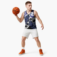 Piwakawaka New Zealand Matariki Basketball Jersey Maori New Year Silver Fern Purple Galaxy LT14 - Polynesian Pride
