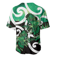 Piwakawaka New Zealand Matariki Baseball Jersey Maori New Year Silver Fern Green Galaxy