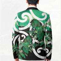 Piwakawaka New Zealand Matariki Blazer Maori New Year Silver Fern Green Galaxy