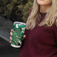Piwakawaka New Zealand Matariki Tumbler Cup Maori New Year Silver Fern Green Galaxy LT14 - Polynesian Pride
