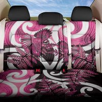 Piwakawaka New Zealand Matariki Back Car Seat Cover Maori New Year Silver Fern Pink Galaxy LT14 One Size Pink - Polynesian Pride