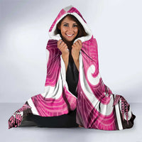 Piwakawaka New Zealand Matariki Hooded Blanket Maori New Year Silver Fern Pink Galaxy LT14 - Polynesian Pride