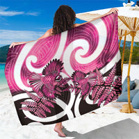 Piwakawaka New Zealand Matariki Sarong Maori New Year Silver Fern Pink Galaxy